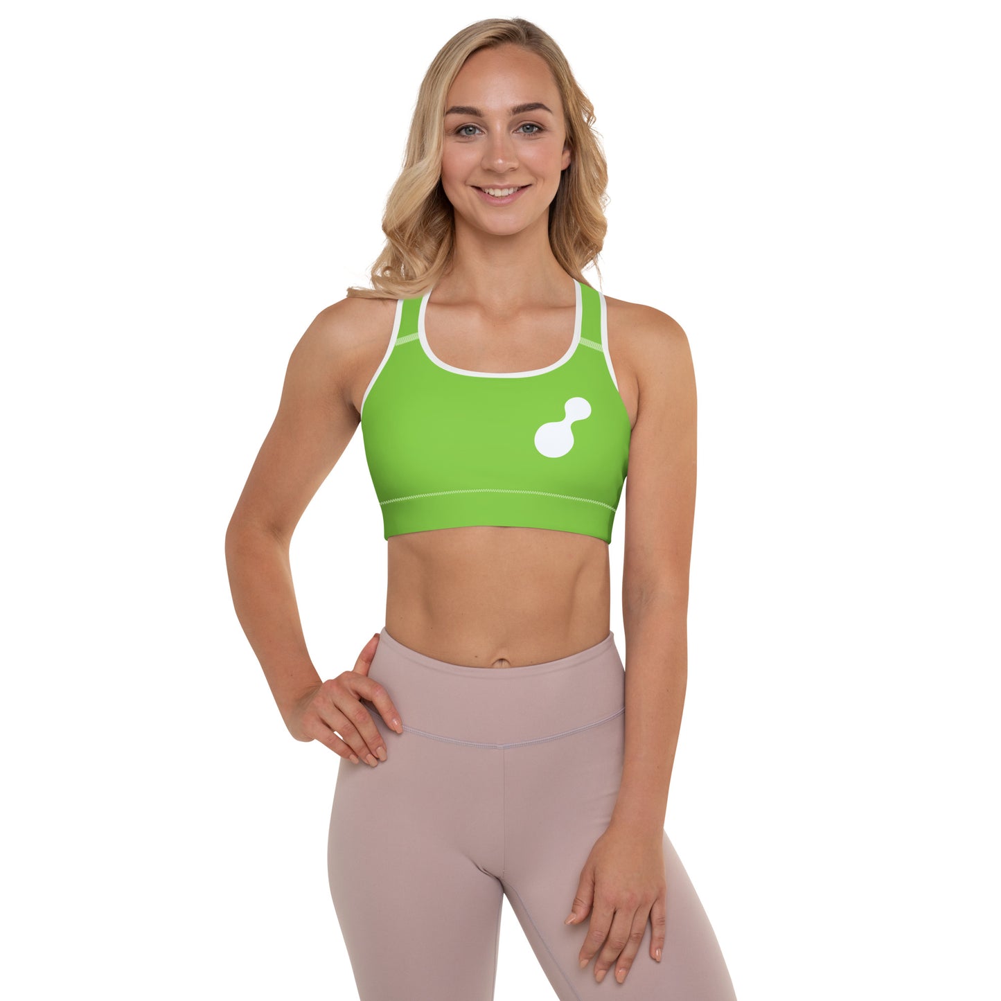 Padded Sports Bra | ServiceM8 Green