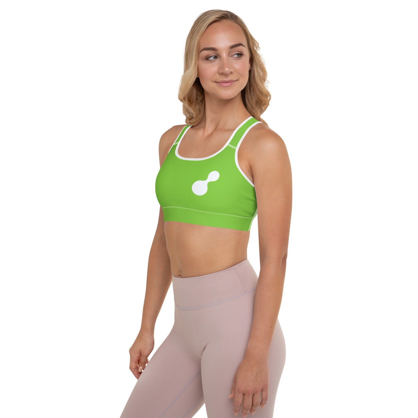 Padded Sports Bra | ServiceM8 Green