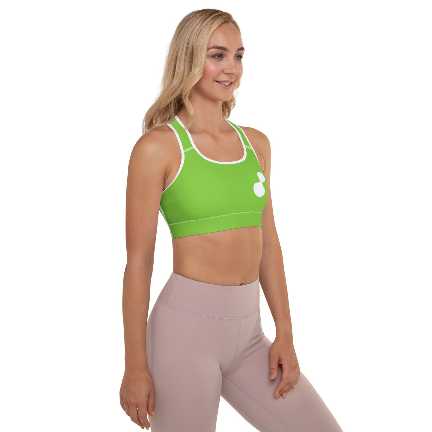 Padded Sports Bra | ServiceM8 Green